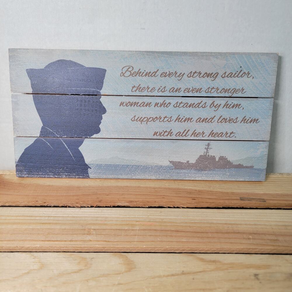 Highland Woodcrafters Wooden Sailor Sign w/ Optional Easel Display